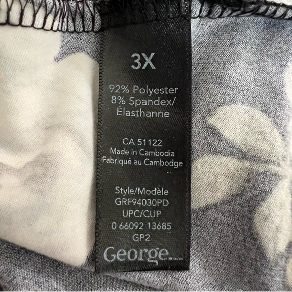 George Plus Floral Faux Wrap Dress Size 3X - Picture 7 of 8